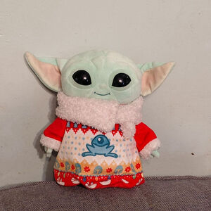 Baby Yoda Stuffed Animal One Size Green Red